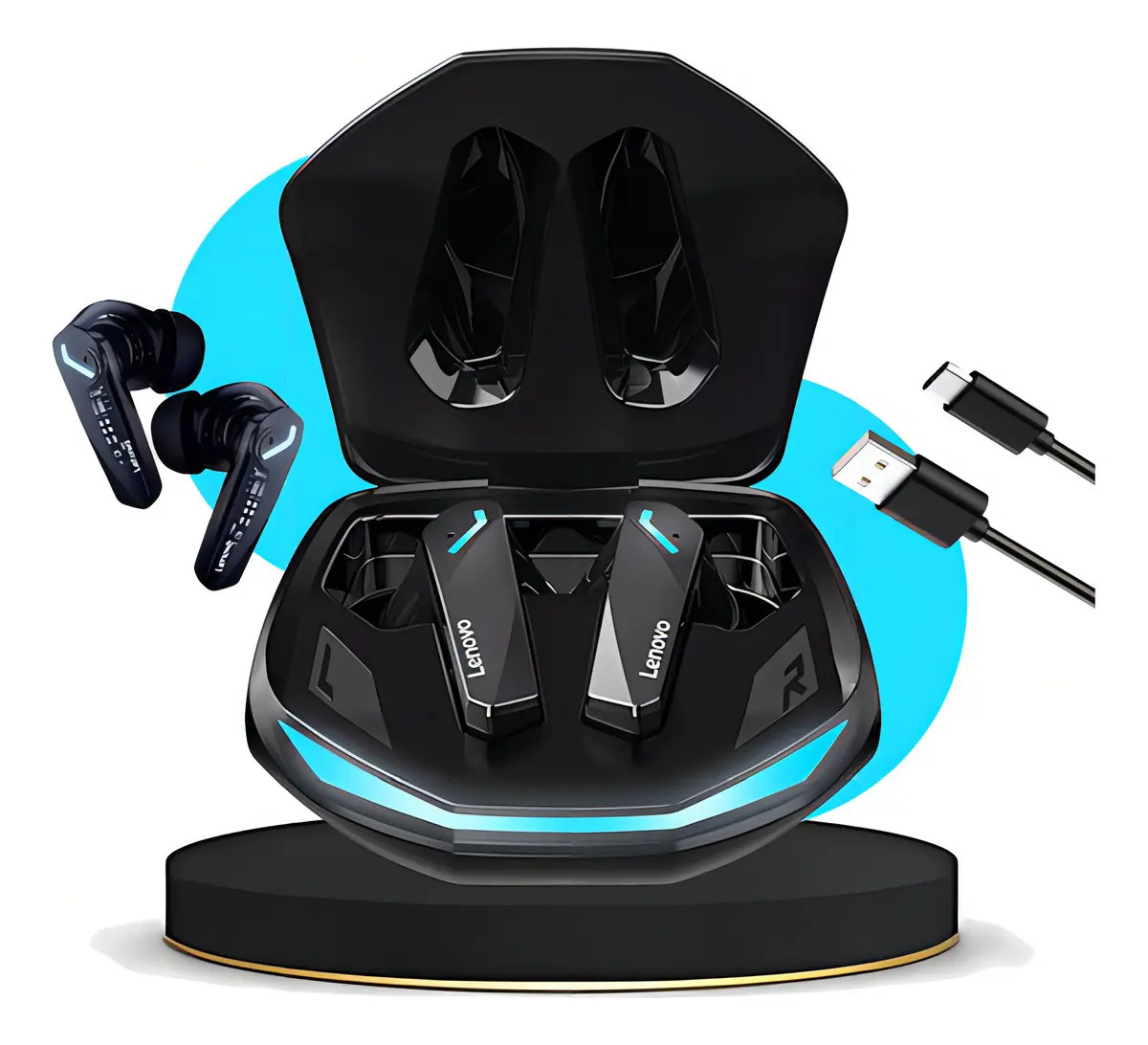 Fone de Ouvido Bluetooth Gamer Lenovo Thinkplus GM2 Pro