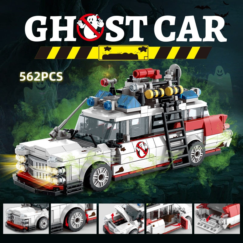 Blocos de Montar Carro Caça-Fantasmas Ecto-1 562pcs MOC Retrô
