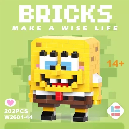 Mini Blocos de Montar Bob Esponja e Patrick Estrela — Micro Bricks Colecionáveis