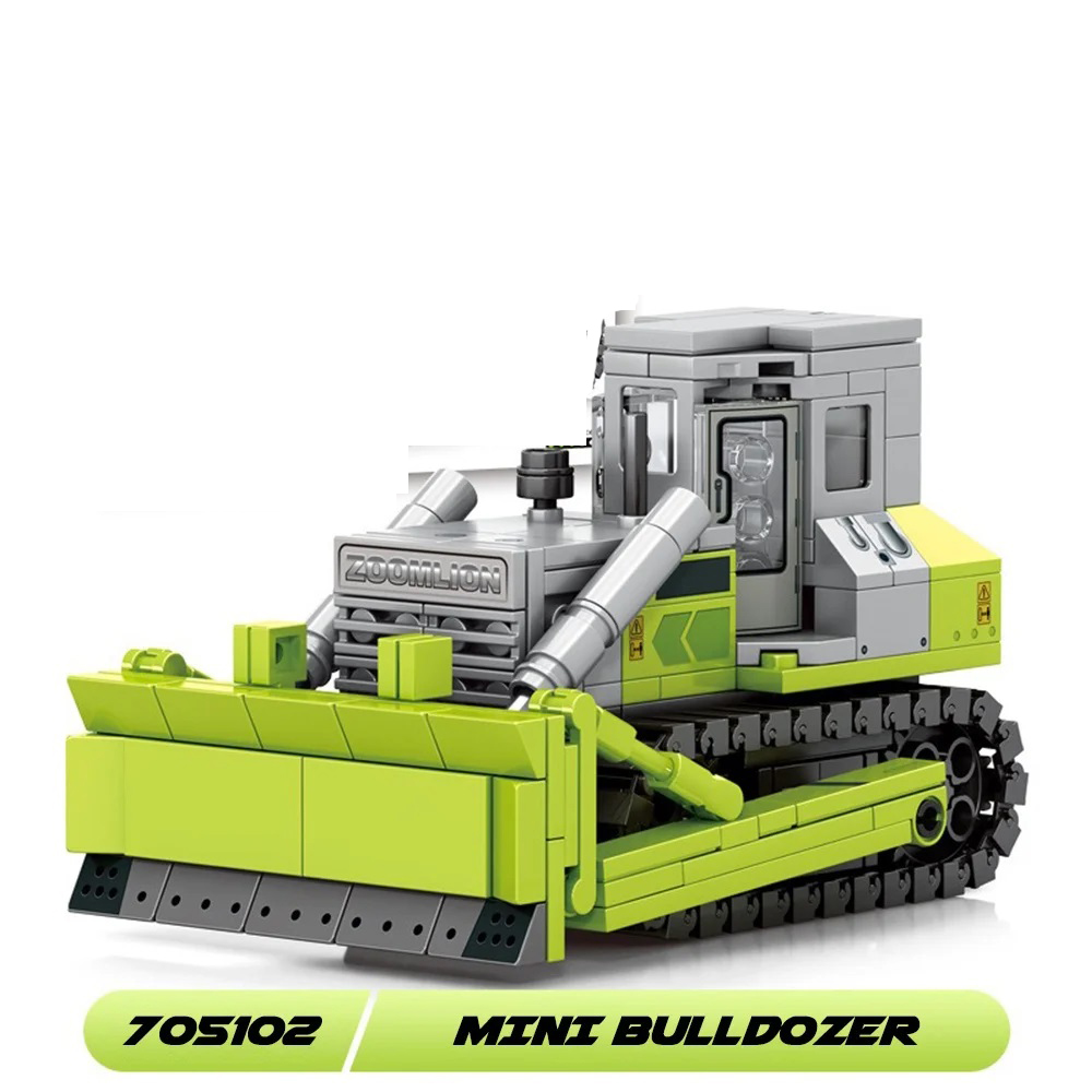 Blocos de Montar Trator Bulldozer de Esteira Zoomlion 705102 (280 Peças)